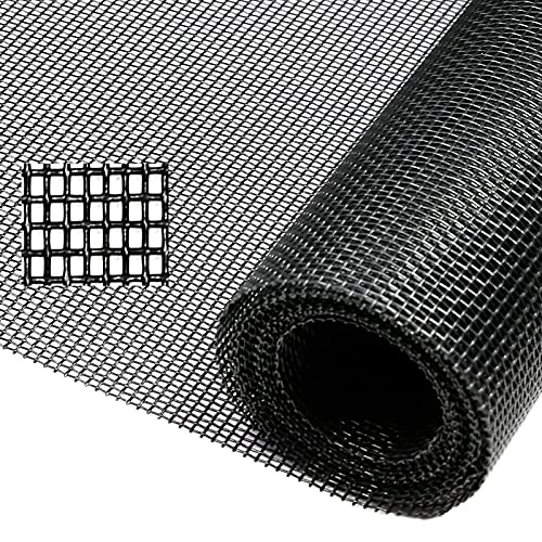 Tooltriz Pet Proof Window Screen Replacement, 48“ x 100" Upgraded Thicken Charcoal Fiberglass Mesh for Sliding Pet Screen Door Repair Kit - Screen Door Protector for Dogs Patio Screen mesh - size: 48“ x 100"