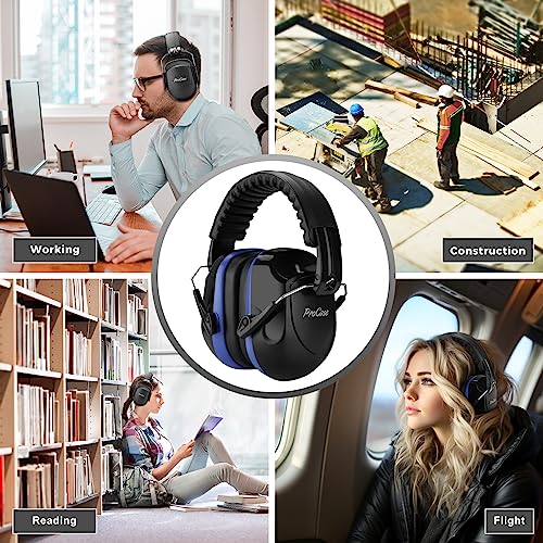 ProCase Hearing Protection Ear Muffs SNR 33dB, Noise Cancelling Headphones - color: 1 - Blue