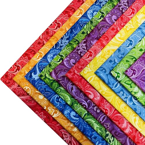 5"x5" 50pcs Cotton Fabric Squares for Sewing Quilting Supplies- Paisley - color: Paisley, size: 50 PCS 5"x5"
