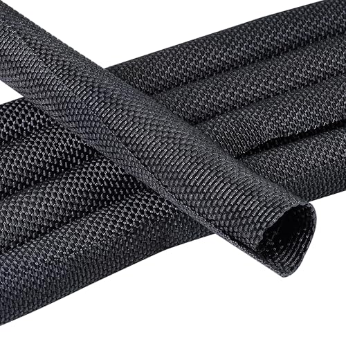 Automotive Mesh Woven Wire Sheathing Split Wire Loom 3/8"-28ft - style: 3/8" - 28 Feet
