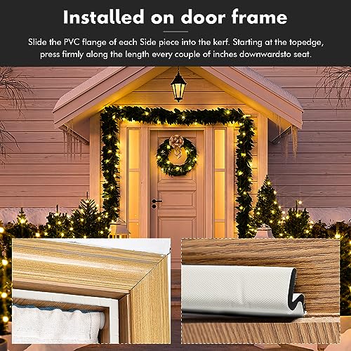 BBTO Weather Stripping Door Window Seal V-Shaped Foam Kerf,240 Feet,White - color: White, size: 240 Feet