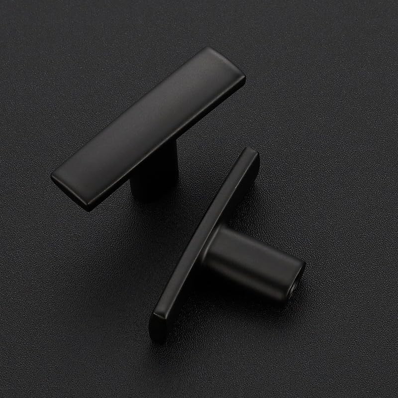 3 Pack Black Cabinet Knobs, 2in Length Curved Bar Drawer Pulls | Single Hole Grip, Stainless Steel Build, Kitchen Cabinet Restyle, For Drawers, Dressers, Cupboards, Closet Doors - color: Matte Black, size: 3 Pack, style: Curved