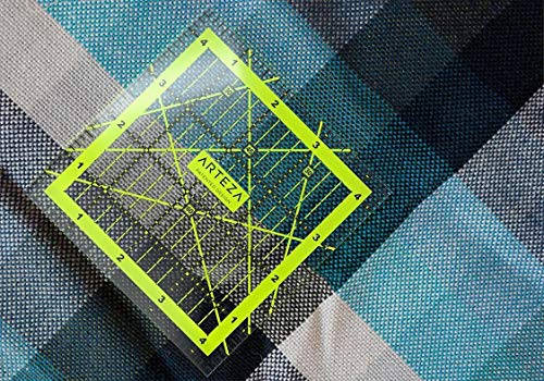 ARTEZA Quilting Rulers Set of 4, Acrylic Square Quilting Rulers for Sewing and Fabric Cutting, 4.5 x 4.5, 6 x 6, 9.5 x 9.5, 12.5 x 12.5 Inch, Dual-Color Grid, 30/45/60 Degree, 48 Non-Slip Rings - size: 4.5 x 4.5, 6 x 6, 9.5 x 9.5, 12.5 x 12.5 in