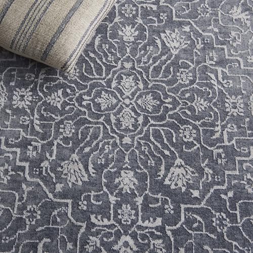 SAFAVIEH Reflection Area Rug 4x6, Dark Grey & Cream RFT670B - color: Dark Grey/Cream, size: 4' x 6' (Rectangular)