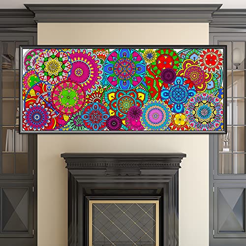 Dvbonike Jumbo Mandala Coloring Poster Giant Circular Flower DIY Paper - style: Circular Flower