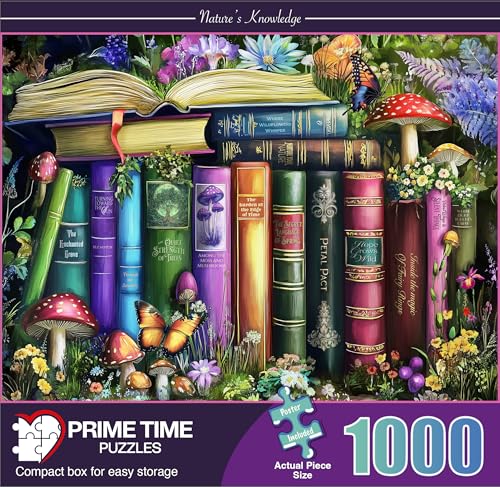 Adult Jigsaw Puzzle 1000 Piece Books - color: Natures Knowledge