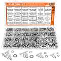 HELIFOUNER 720 Pieces #4-40#6-32#8-32#10-24 Phillips Pan Head Machine Screws Nuts Washers Assortment Kit, Coarse Thread, Fully Machine Threaded, 304 Stainless Steel - size: #4-40 #6-32 #8-32 #10-24, style: Phillips Pan Head