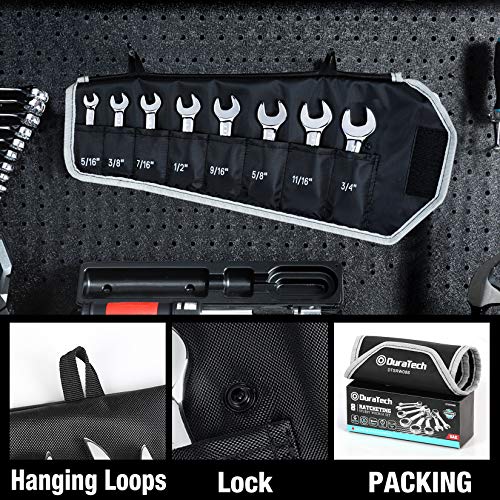 DURATECH Stubby Ratcheting Combination Wrench Set, SAE, 8-Piece, CR-V Steel - size: 7.94 - 19.05 mm (8-Piece Set)