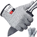 2PCS Cut Resistant Gloves, Cutting Gloves Level 5 Protection for Kitchen - size: Large, style: Original
