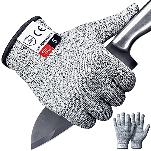 2PCS Cut Resistant Gloves, Cutting Gloves Level 5 Protection for Kitchen - size: Small, style: Original