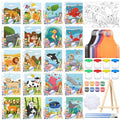 Sherr 140 Pcs 20 Set Pre Drawn Canvas Painting Kit, Animal - style: Animal