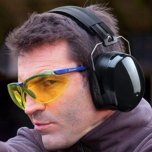 G & F Products Safety Ear Muffs 2 Pack, 34dB NRR Hearing Protection with Adjustable Headband for Shooting, Work & Kids - color: Blue (1 Pc)