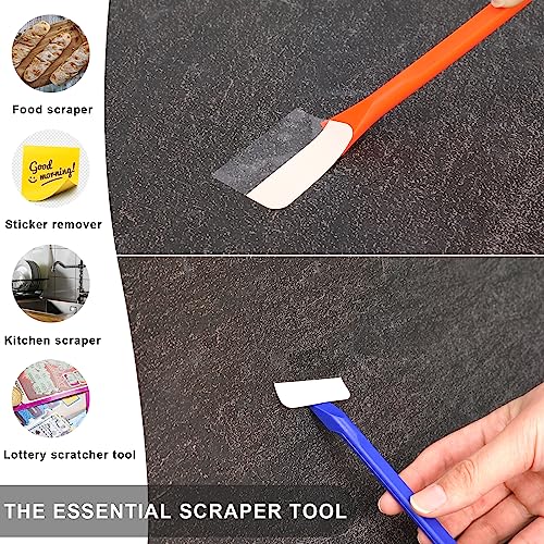 Carbon Fiber Plastic Scraper, 9 PCS Small Scraper Tool Plastic Scraper Tool Multi-Purpose Scraper Pen-Shaped Scraper Tool Non-Scratch Cleaning Tool for Tight Spaces, Kitchen, Crevices, Food, Paint - color: Multicolor