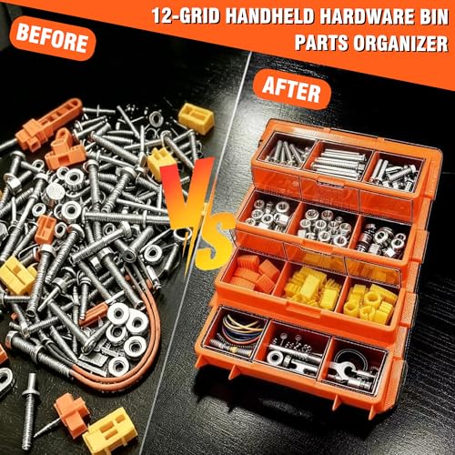 Tool Box Organizer,12-Compartment Portable Small Parts Organizer - size: 12-Compartment Tool Box Organizer