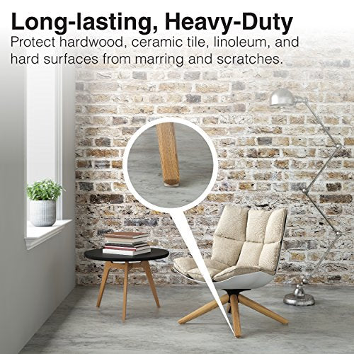 SOFTTOUCH 4723195N Heavy Duty 2-1/2 Inch Felt Furniture Pads to Protect Hardwood Floors from Scratches, Brown, 4 Count