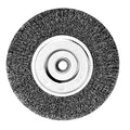 6in Wire Wheel Brush for Bench Grinder, Coarse Crimped Steel Wire 0.012" with 1/2" & 5/8" Arbor for Rust Removal - 1pack - style: 6in 1pcs