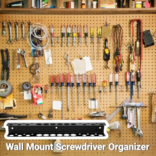 2pack Screwdriver Plier Organizer Heavy Duty Wall Mount Tool Storage Rack