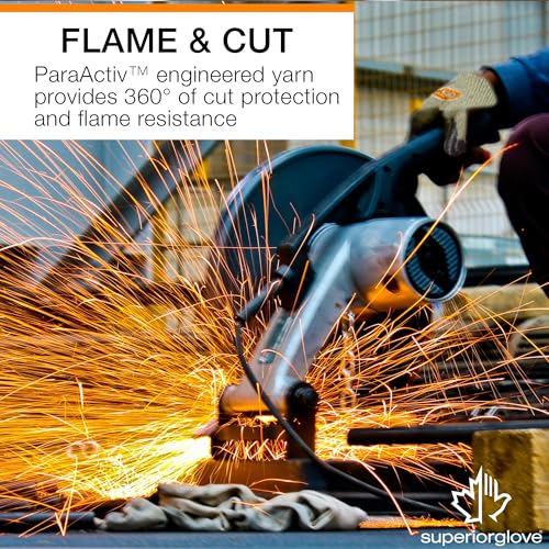 Superior Glove Dexterity Flame Resistant Arc Flash Electrcian Gloves with Neoprene Palm - S13FRNE - size: Large (Pack of 1)