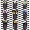 Pegboard Cups With Loops, 9 Pack Peg Board Pencil Holder & Tool Organizer - color: Black
