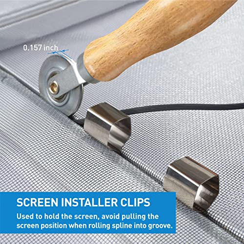 Window Screen Repair Kit, 5 in 1 Screen Roller Tool for Windows or Doors - size: 5 in1 Screen Repair Kit