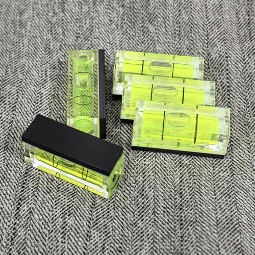 5Pcs Magnetic Small Bubble Levels 29x10x12mm Mini Square Bubble Spirit Level Measuring Layout Tools (29mm) - size: 29mm