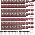 552 Pcs Sanding Drum Set, 504 Pcs 80 120 150 240 320 400 600 Grit Drum Sander Sleeves and 24 Pcs Drum Mandrels,2 Pcs Self-Tightening Drill Chuck and Combination Wrench for Rotary Tool - size: 513PCS