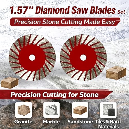 1.57" Professional Diamond Saw Blades Set for Angle Grinder, Precision