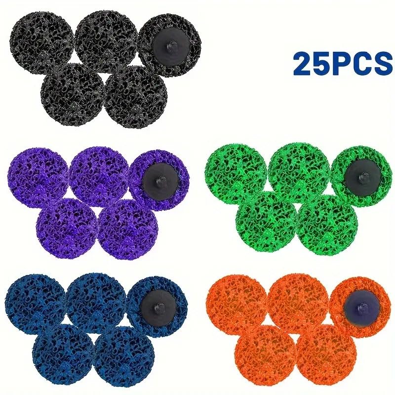 25 Pcs 2" Quick Change Strip Discs, 5 Colors - style: 25PCS Quick Change Easy Strip Discs