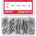 112PCS M6 Stainless Steel 304 Flanged Hex Head Bolts and Nuts kit 10mm 20mm 30mm 40mm 50mm - color: 112PCS M6 Bolts and Nuts Kit
