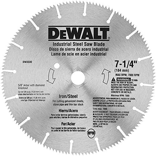 DEWALT Circular Saw Blade, 7 1/4 Inch, 16 Tooth, Metal Cutting (DW3330)