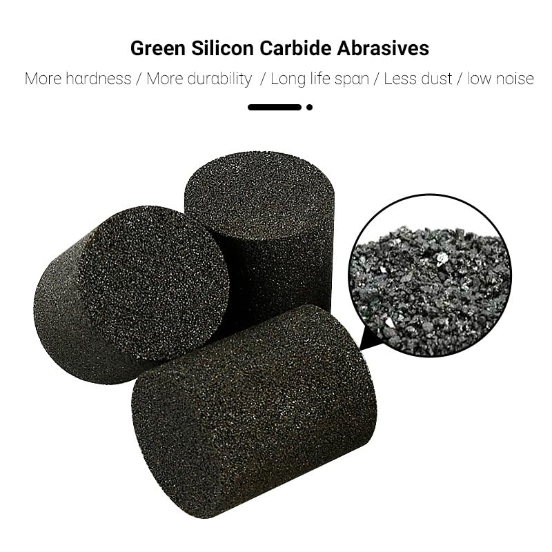 LOZLIN 4PCS Cylindrical Diamond Grinding Wheel Polishing Head Abrasive Sanding Wheel 50/100/200 Grit Angle Grinder Grinding Heads Matching Extensions - style: Cylindrical