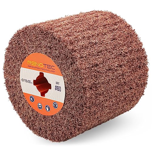 Non Woven Burnishing Wheel, 4.33" x 4", 110x100mm, for Burnishing Polishing Machine, 3/4 Inch Arbor - style: Burnishing Wheel #80