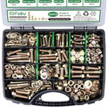 FOLIV 523PCS Grade 8 Bolts and Nuts Assortment Kit, Heavy Duty Nut and Bolt Assortment, 1/4-20 5/16-18 3/8-16 SAE Hex Bolts, Length from 1/2" to 1-1/2" - style: 523PCS 1/4-20 5/16-18 3/8-16