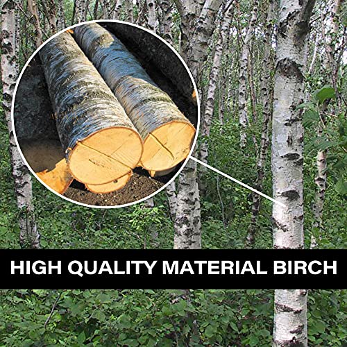 25PCS Wooden Dowel Rods and 25PCS Dowel Caps, 1/4" Diameter x 12" Length Cake Dowel Rods Wooden Lollipops and 1" Diameter with 1/4" Hole Wood Dowel Caps for Crafts and DIYers,Set of 50