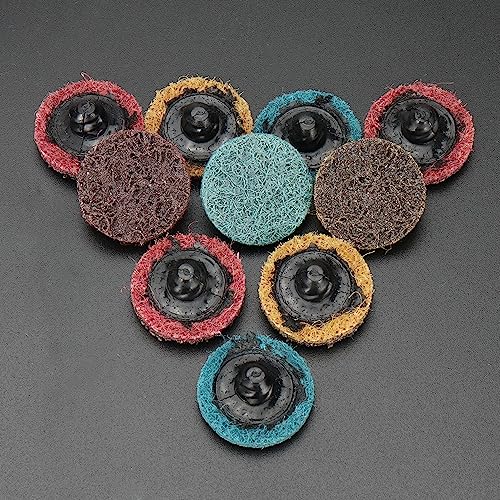 SI FANG 25Pcs 1 inch Die Grinder Sanding Discs Fits Roloc Quick Change Pad - size: 1inch Set