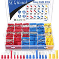 Qibaok 1500pcs Wire Connectors - Insulated Electrical Wire Terminals