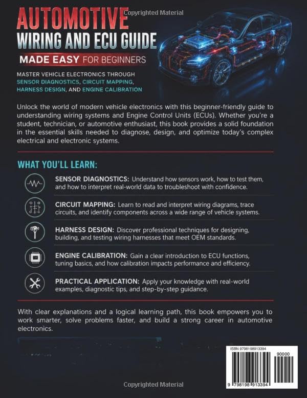 Automotive Wiring and ECU Guide Made Easy for Beginners: Master Vehicle Electronics Through Sensor Diagnostics, Circuit Mapping, Harness Design, And ... Systems Guide for Mechanics and DIY Lovers)