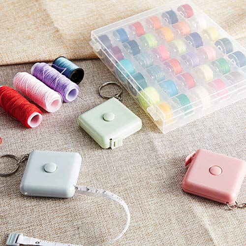 Weewooday 6 Pack Mini Tape Measure Keychain 60 Inch Retractable Sewing