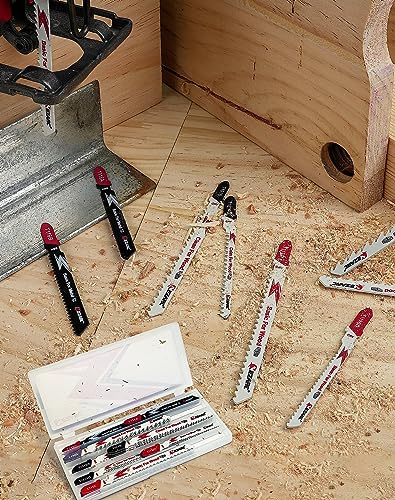 EZARC 30PCS Jigsaw Blades Set, Assorted T-Shank for Wood, Plastic and Metal - size: Mix Pack-30PC