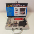 60-Piece Professional Rotary Tool Kit, 12V AC/DC Mini Tool Set with Diamond Polisher, Sanding Drum, Buffing Wheel, Carrying Case, CZRT60