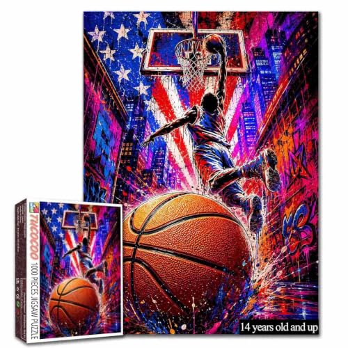 Street Basketball Shooting Jigsaw Puzzles for Adults 1000 Pieces - color: Sports 01