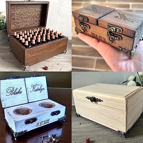 24 PCS Antique Brass Box Legs Feet for Wood Jewelry Trinkets Storage Chest - color: Bronze(24 Pack）