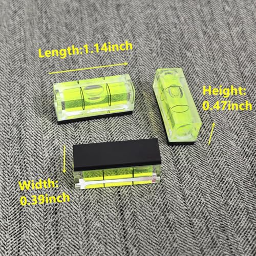 5Pcs Magnetic Small Bubble Levels 29x10x12mm Mini Square Bubble Spirit Level Measuring Layout Tools (29mm) - size: 29mm