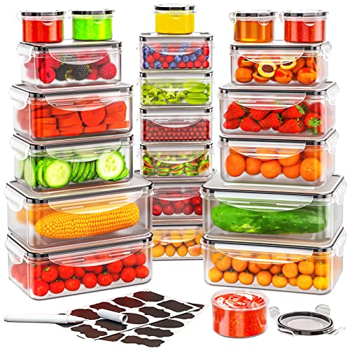 JSCARES 44 PCS Food Storage Container with Lid (22 Lids & 22 Containers) - color: 5-22 Pack