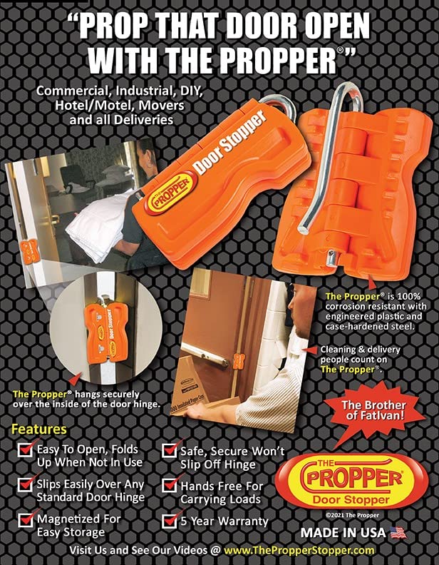 Propper Door Stopper - Professional Door Stop for Moving Office Home or School - Great for Police, Admin, Firefighters and Any time You Need a Door to Stay Open - 2 Pack - style: 2 Pack