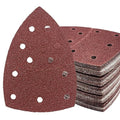 50 PCS Mouse Detail Sander Sandpaper, 40 Grit Palm Sander Sandpaper 11 Holes Hook and Loop Sander Pads Triangular Sanding Sheets Abrasive Sanding Paper for Mouse Sander - size: 40 Grit