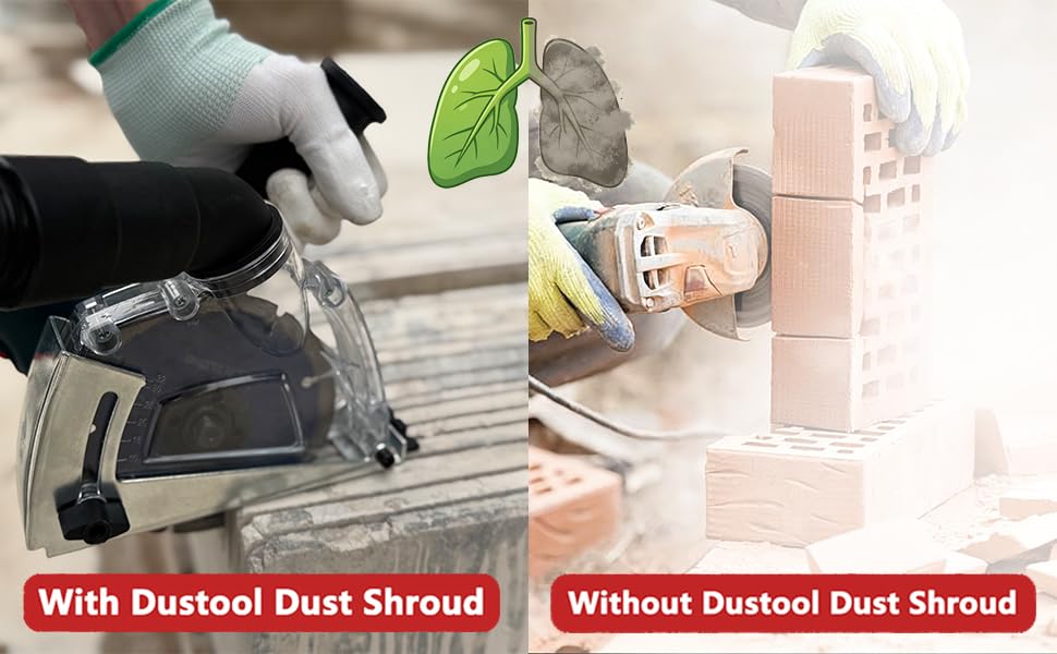 Cutting Dust Shroud 4.5 inch/5 inch +Diamond Saw Blade 5 inch - size: 4.5 inch-5 inch