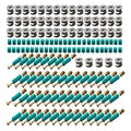 50 Set 3-in-1 Furniture Connecting Hardware Cam Lock Fasteners Kit,Cam Fitting Pre-Inserted Nut and Eccentric Wheel with Dowels Cam Locks for Furniture Crib Cabinet Drawer Wardrobe Splicing