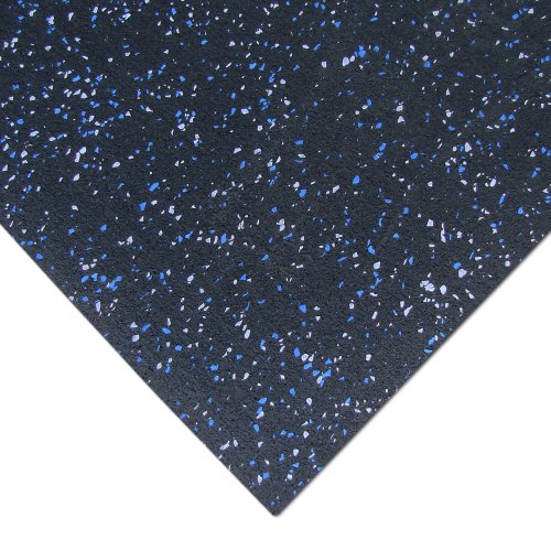 Rubber-Cal Elephant Bark Rubber Flooring - 3/16" Thick - color: Blue Steel, size: 60"L x 48"W x 0.2"Th