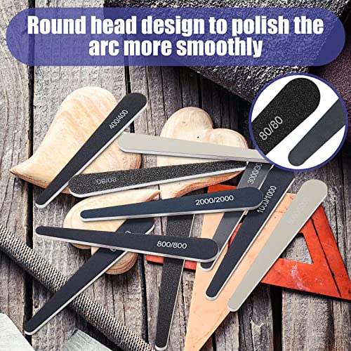 Honoson 20 Pcs Sanding Sticks Model, Low Grits Rating, Water Drop Style - style: Water Drop Style